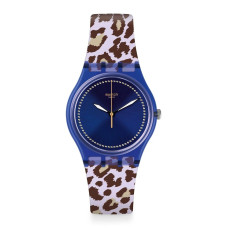 Swatch WILDCHIC GV130 – Αναλογικό Ρολόι Unisex με Μοτίβο Λεοπάρ και Λαμπερές Λεπτομέρειες